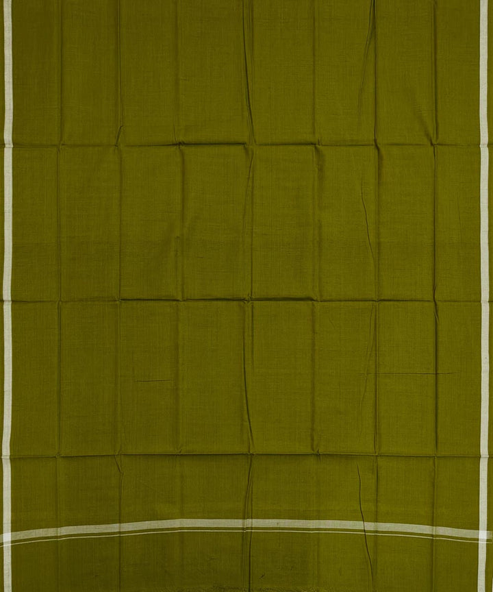 Olive green handwoven cotton nuapatna lungi