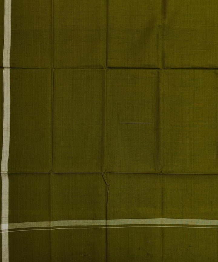 Olive green handwoven cotton nuapatna lungi