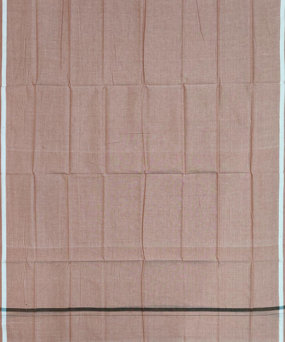 Beige handwoven cotton nuapatna lungi