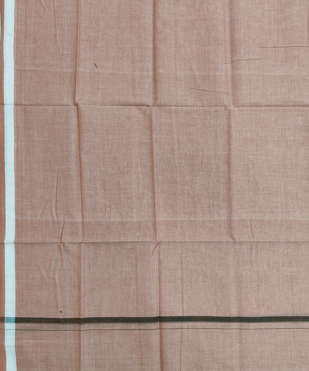 Beige handwoven cotton nuapatna lungi