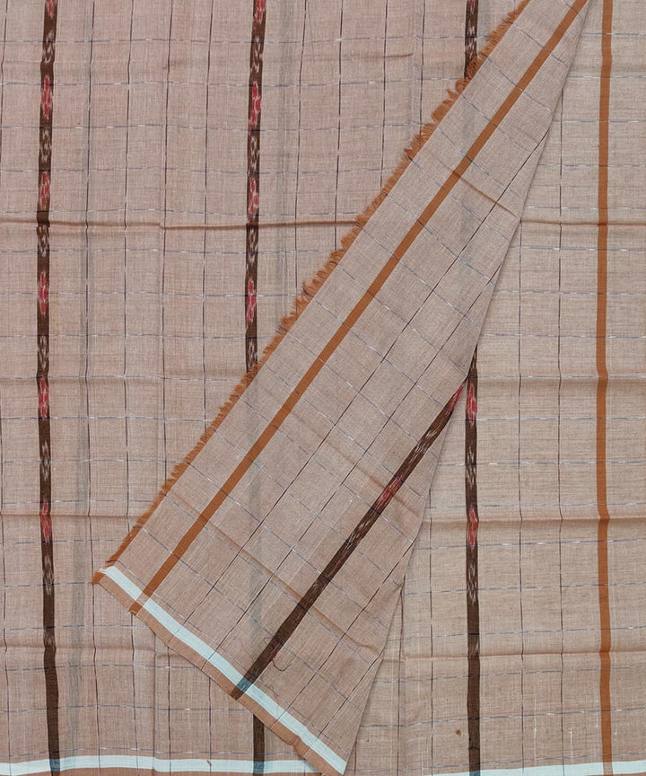 Beige puchki ghara handwoven cotton nuapatna lungi