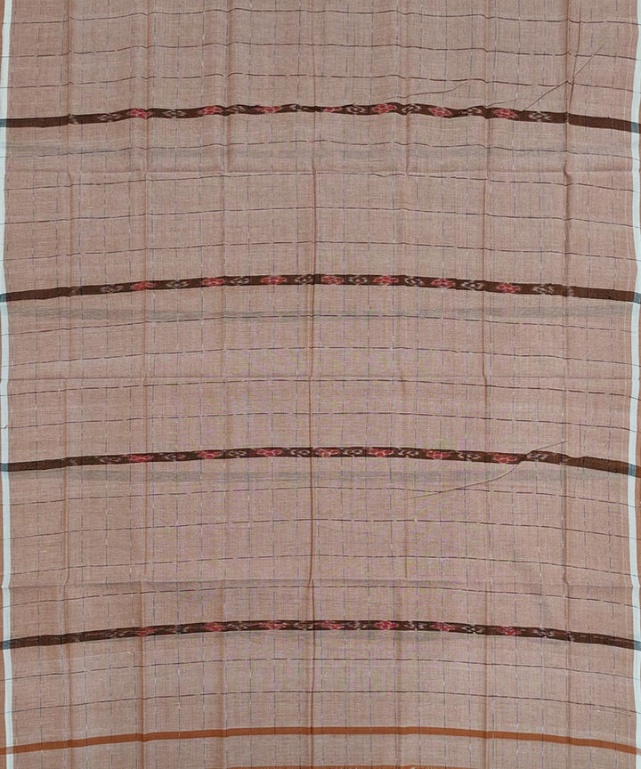 Beige puchki ghara handwoven cotton nuapatna lungi