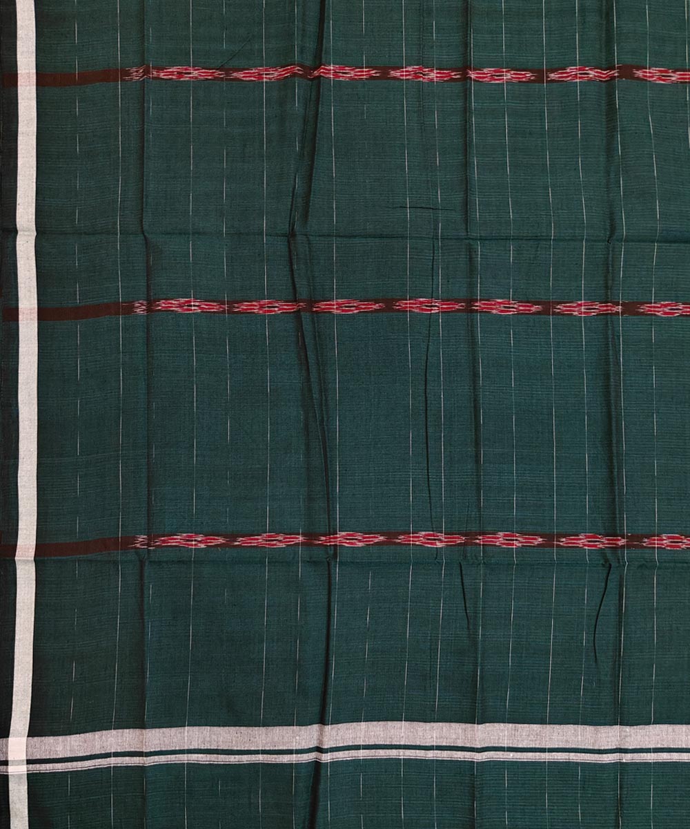 Dark green puchki ghara handwoven cotton nuapatna lungi