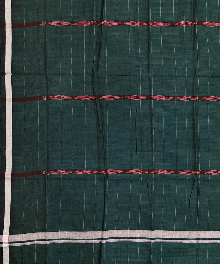 Dark green puchki ghara handwoven cotton nuapatna lungi