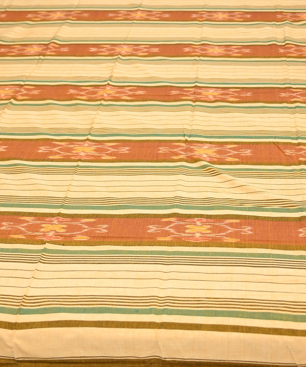 Burlywood chocolate traditional ikat handmade sambalpuri cotton bedsheet
