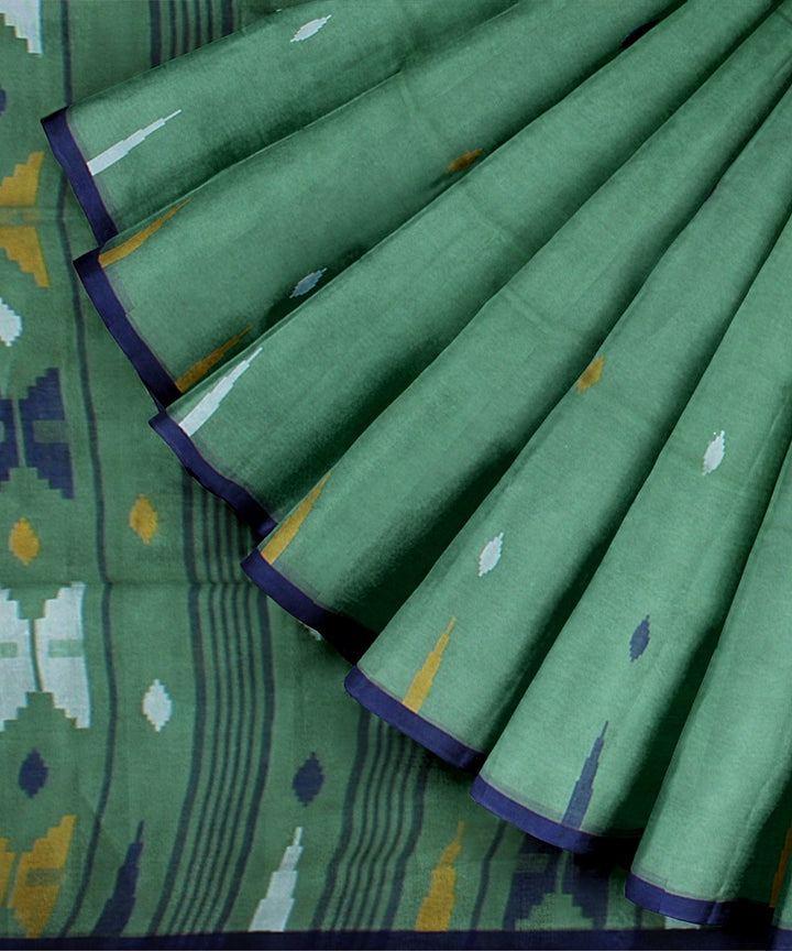 Light green handloom cotton bengal saree