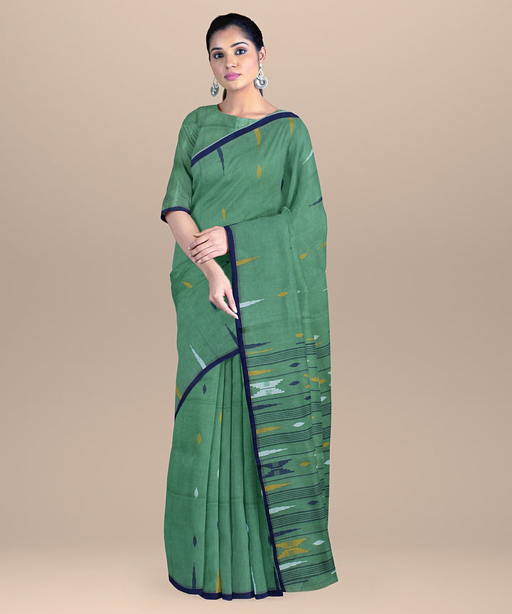 Light green handloom cotton bengal saree