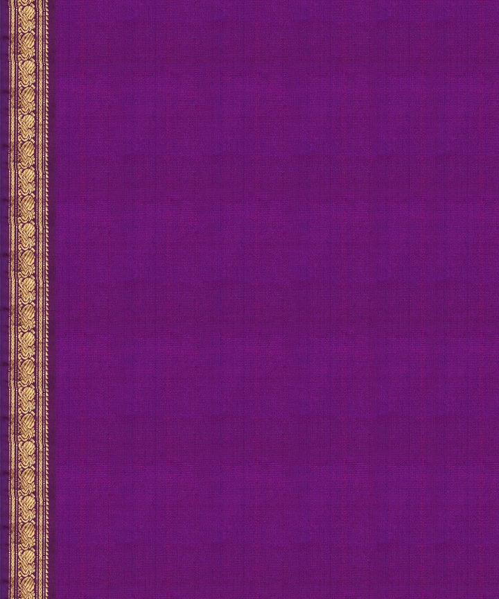 Green violet handwoven kanjivaram silk saree