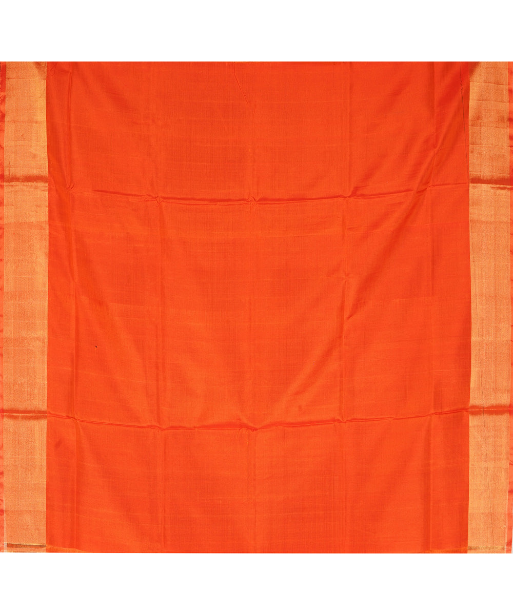 Black orange silk handloom uppada saree