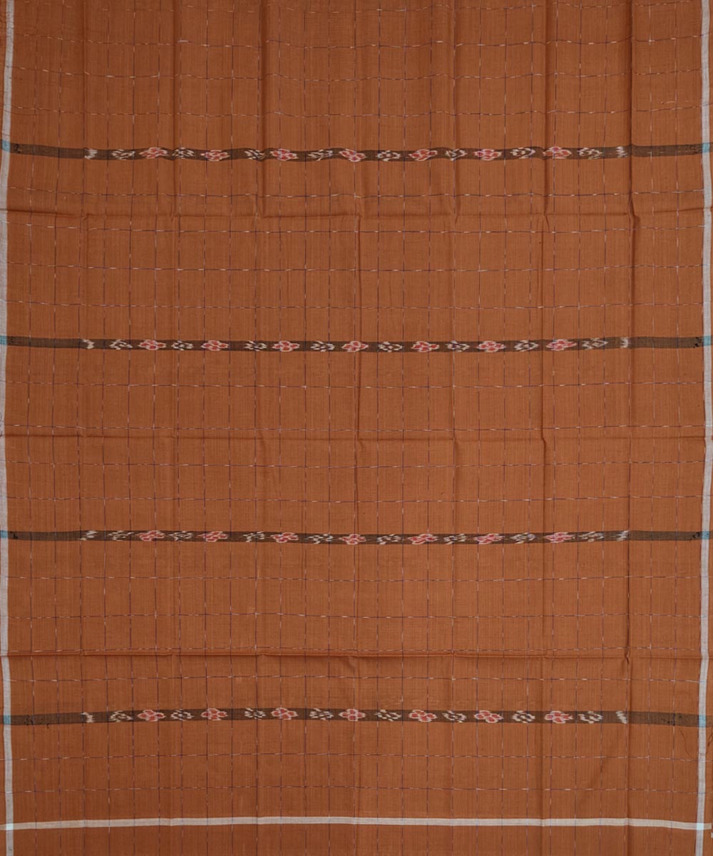 Brown puchki ghara handwoven cotton nuapatna lungi