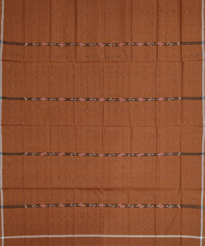 Brown puchki ghara handwoven cotton nuapatna lungi