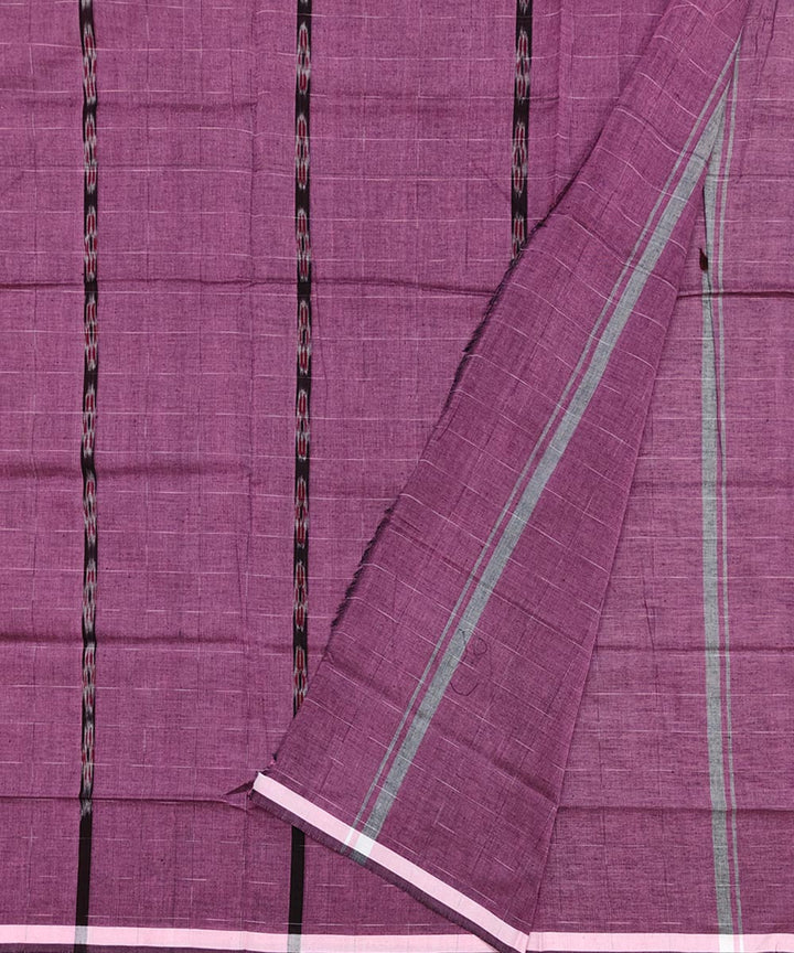 Purple puchki ghara handwoven cotton nuapatna lungi