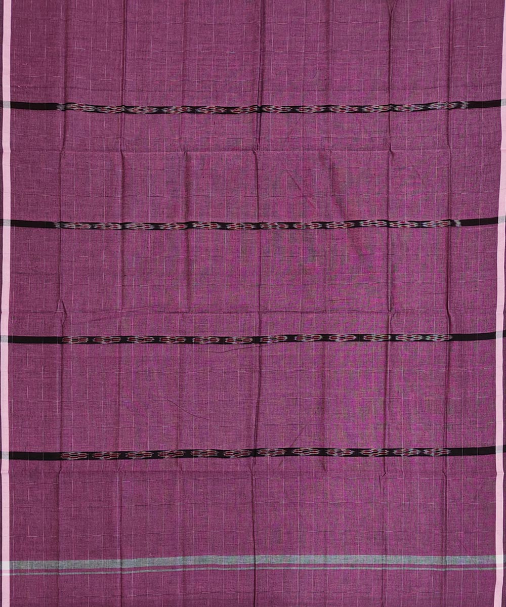 Purple puchki ghara handwoven cotton nuapatna lungi