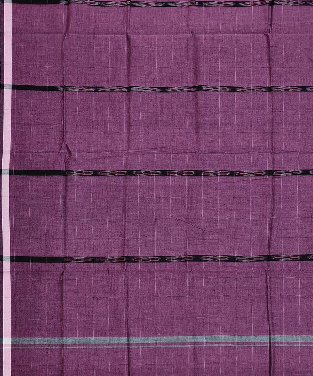 Purple puchki ghara handwoven cotton nuapatna lungi