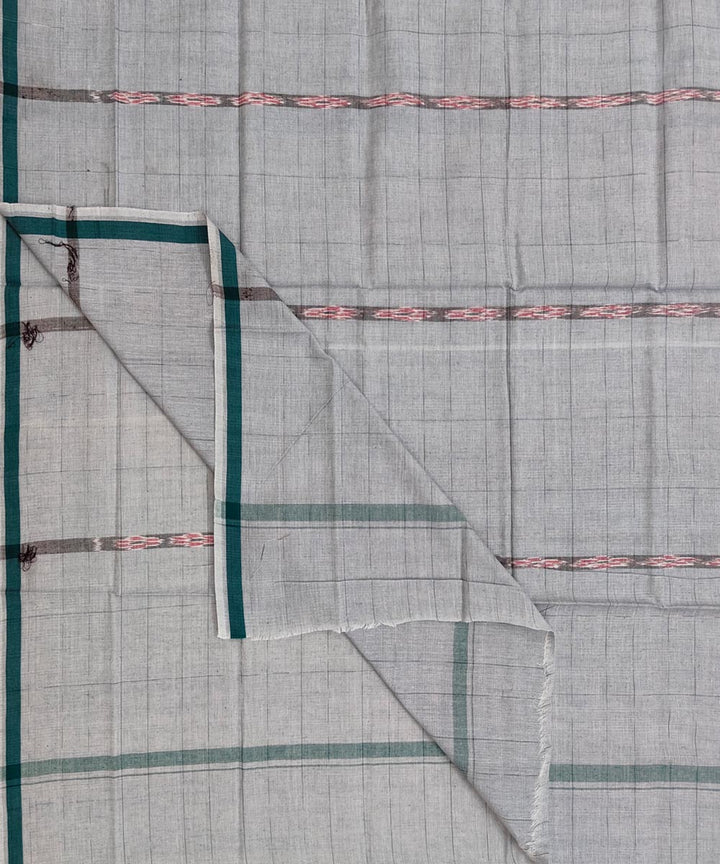 Grey puchki ghara handwoven cotton nuapatna lungi