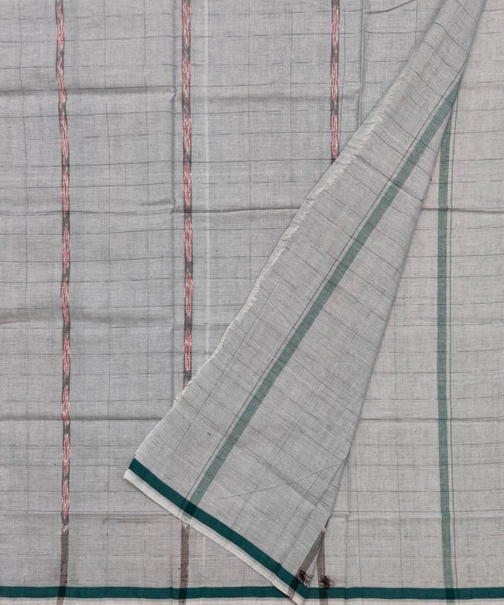 Grey puchki ghara handwoven cotton nuapatna lungi