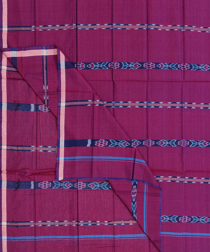 Maroon fish puchki handwoven cotton nuapatna lungi