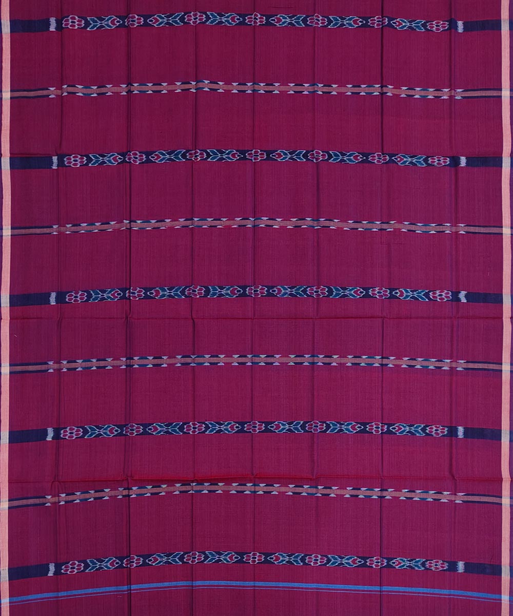 Maroon fish puchki handwoven cotton nuapatna lungi