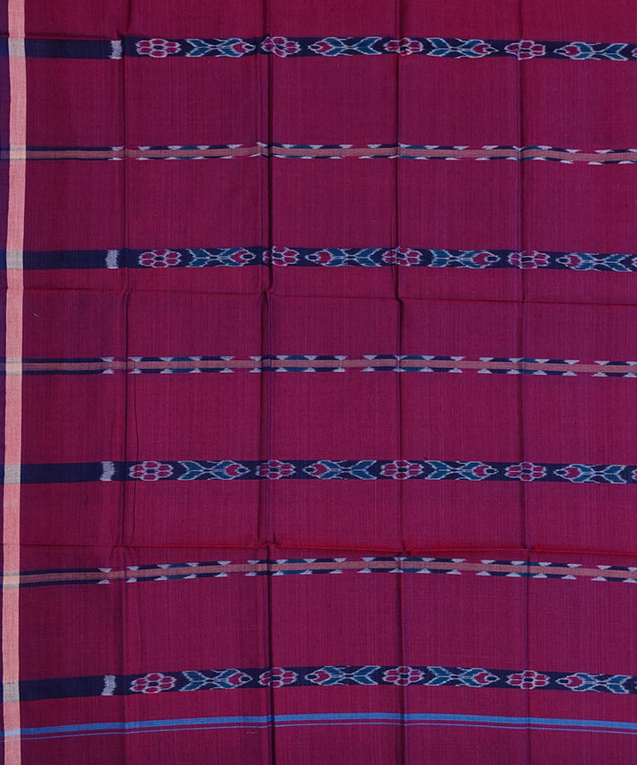 Maroon fish puchki handwoven cotton nuapatna lungi