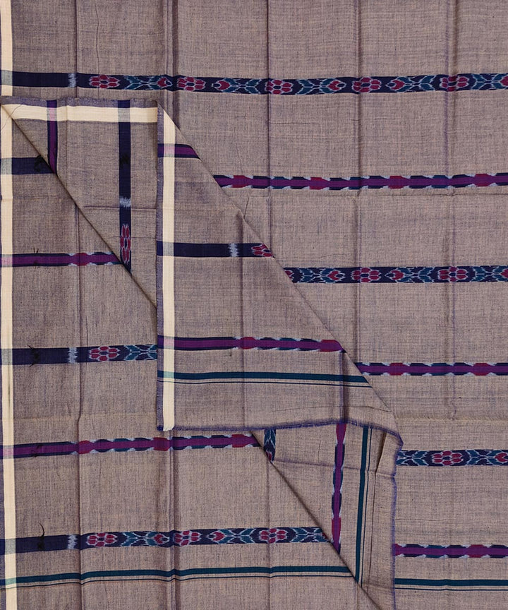 Grey fish puchki handwoven cotton nuapatna lungi