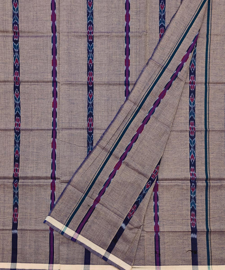 Grey fish puchki handwoven cotton nuapatna lungi