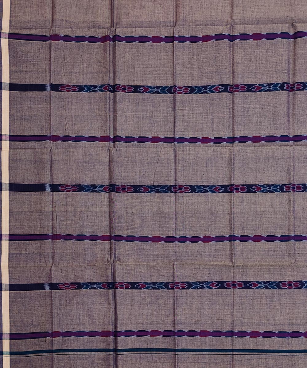 Grey fish puchki handwoven cotton nuapatna lungi