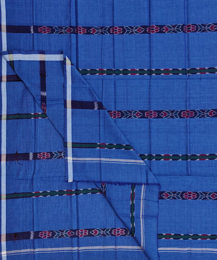 Royal blue fish puchki handwoven cotton nuapatna lungi