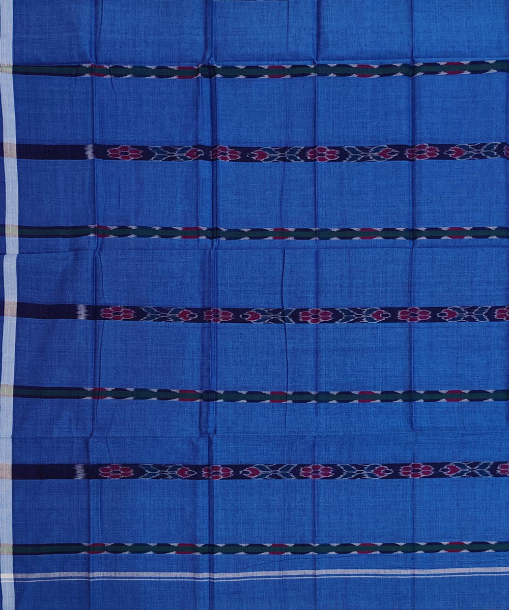 Royal blue fish puchki handwoven cotton nuapatna lungi