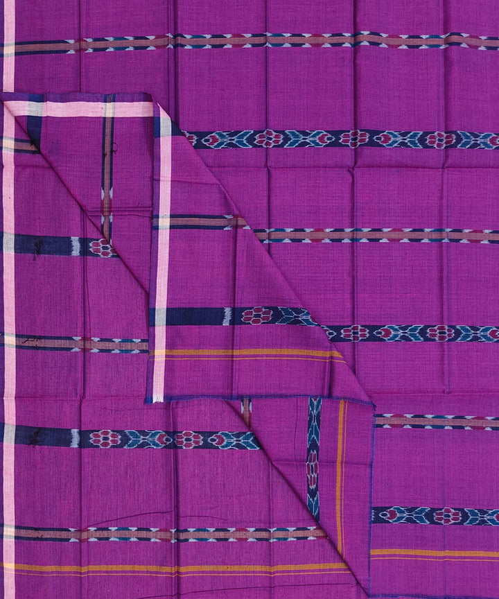 Purple fish puchki handwoven cotton nuapatna lungi