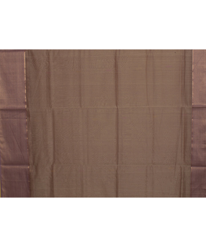 Grey lavender handloom maheshwari cotton silk saree