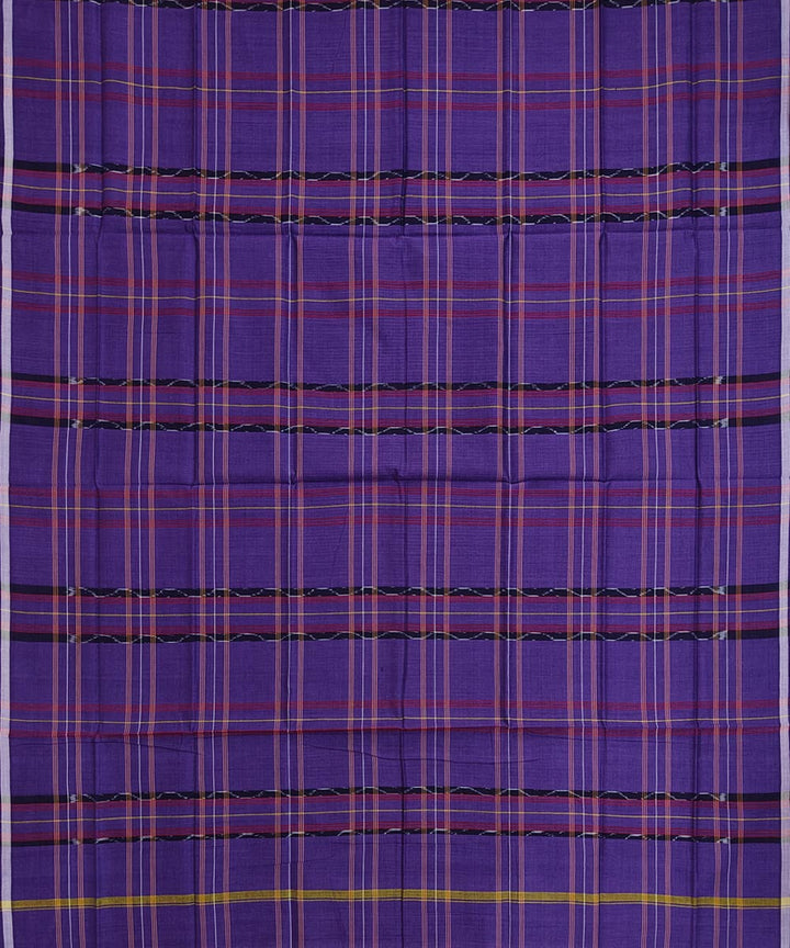 Purple multicolour lining check handwoven cotton nuapatna lungi