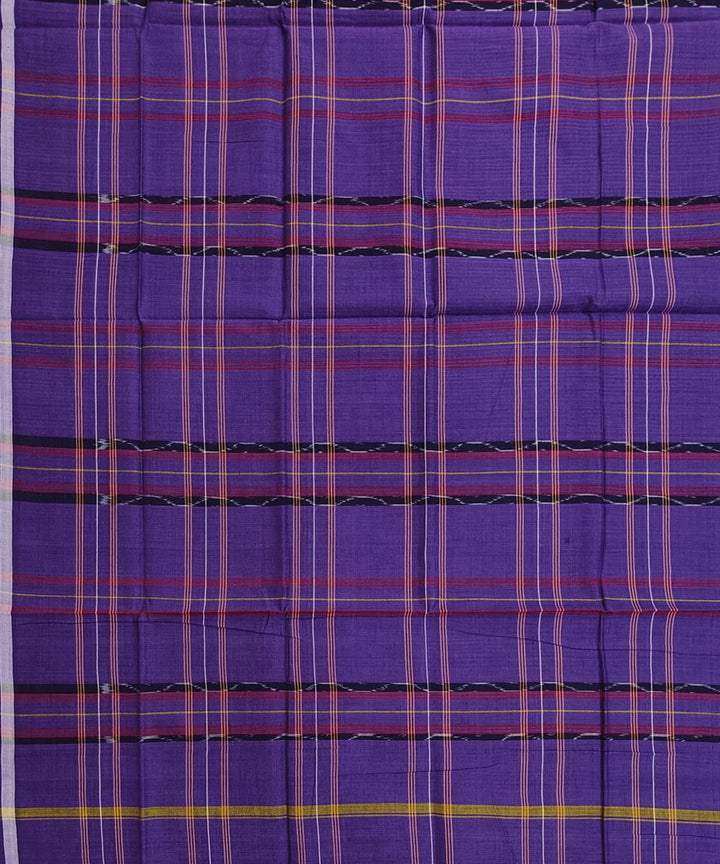 Purple multicolour lining check handwoven cotton nuapatna lungi