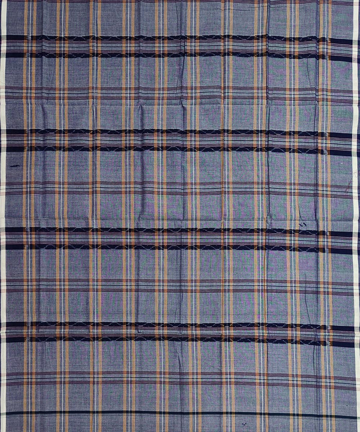 Grey multicolour lining check handwoven cotton nuapatna lungi