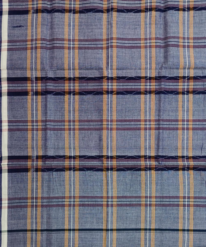 Grey multicolour lining check handwoven cotton nuapatna lungi