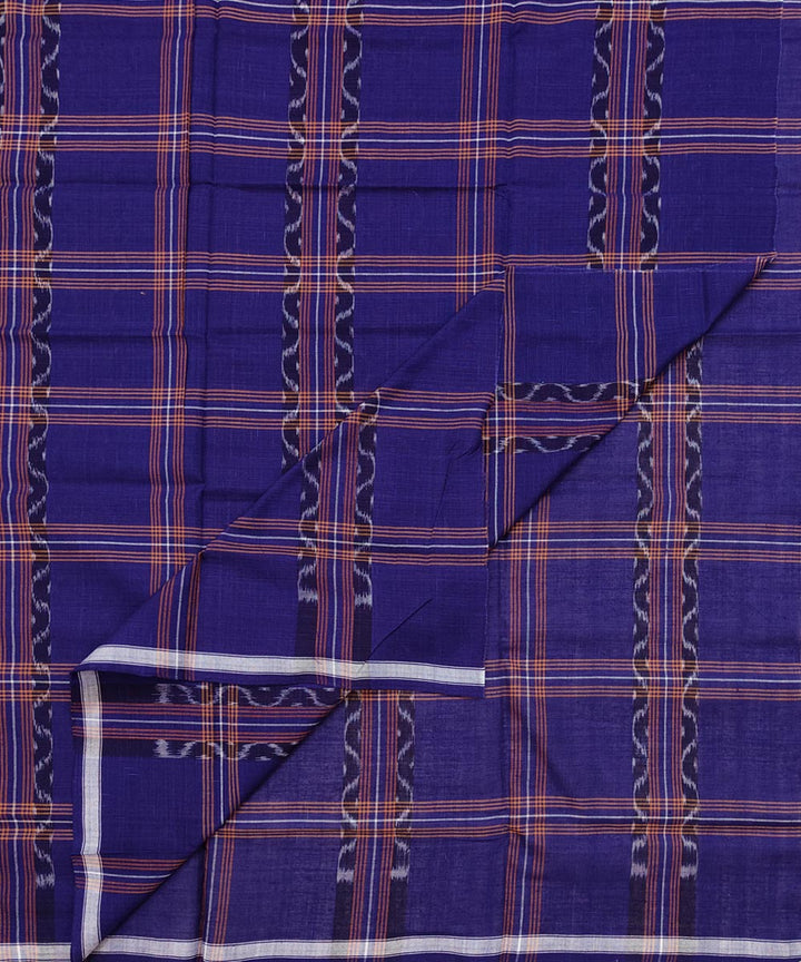 Violet multicolour lining check handwoven cotton nuapatna lungi