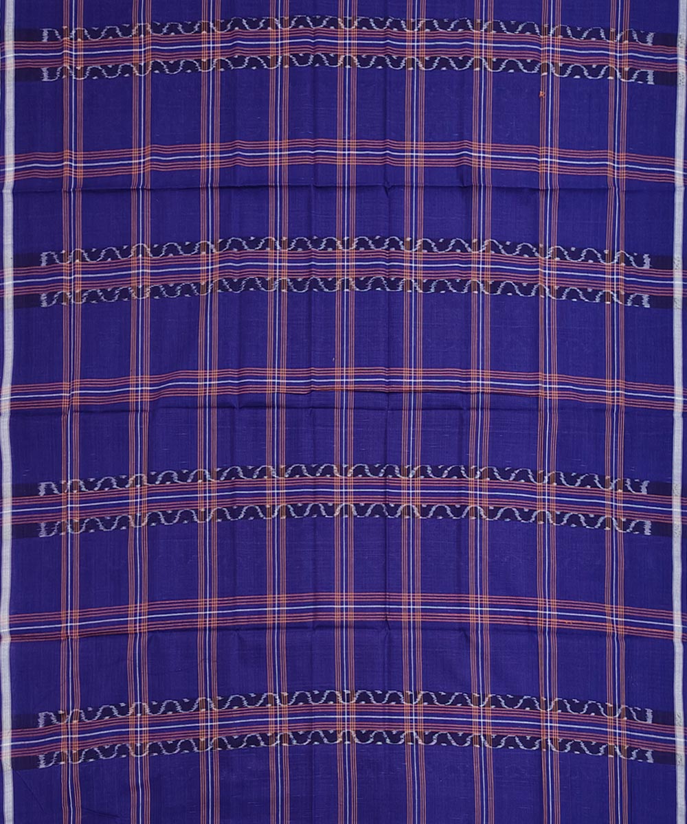 Violet multicolour lining check handwoven cotton nuapatna lungi