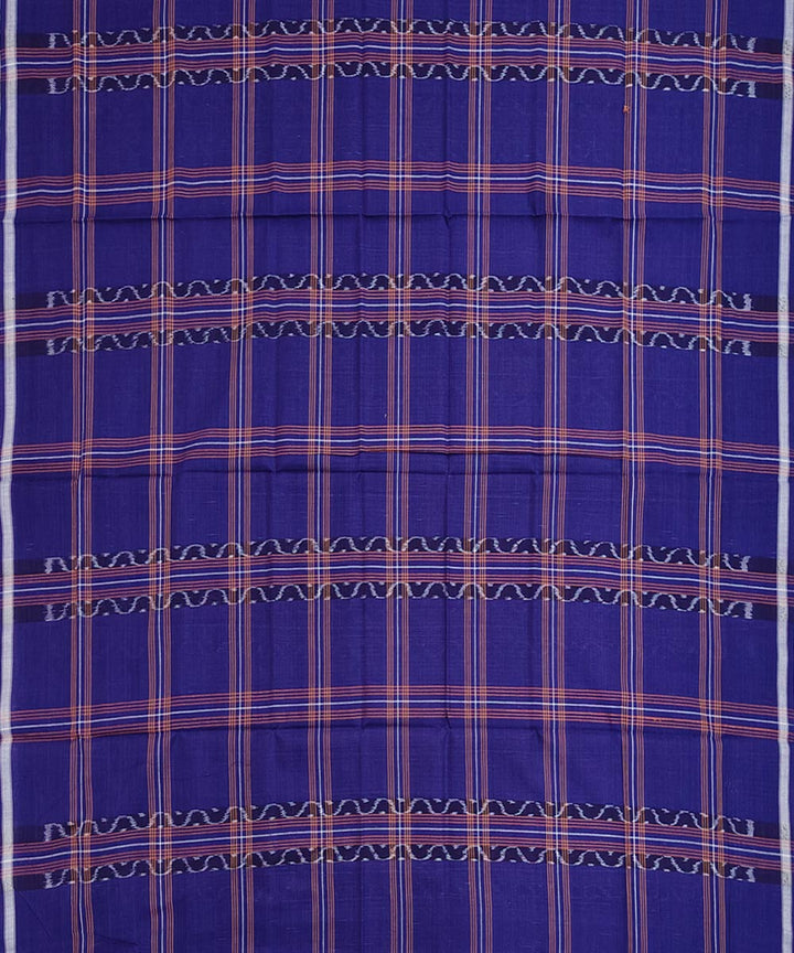 Violet multicolour lining check handwoven cotton nuapatna lungi