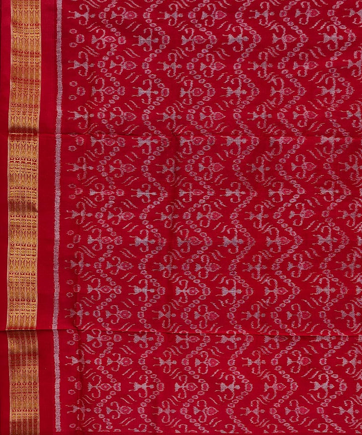 Navy blue maroon handwoven silk sambalpuri saree