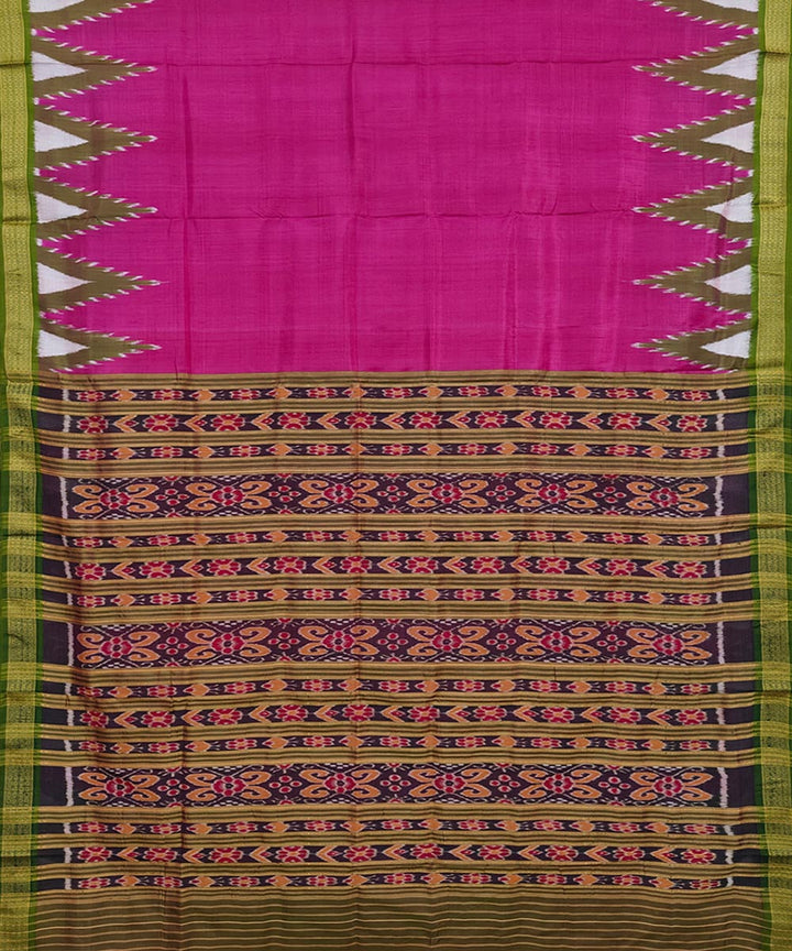 Pink silk handwoven khandua saree