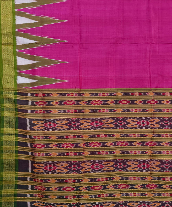 Pink silk handwoven khandua saree