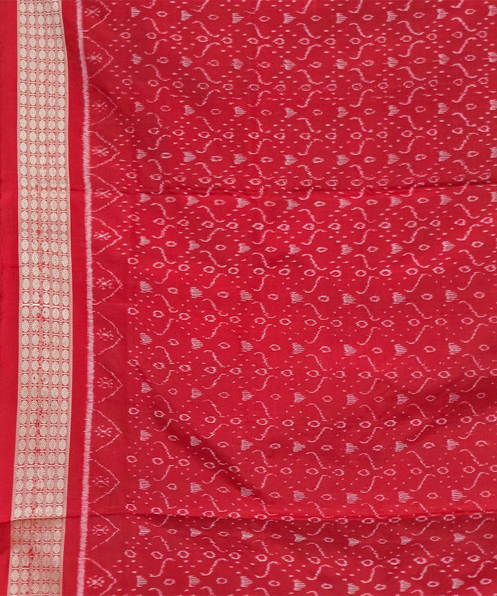 Red black silk handwoven sambalpuri saree