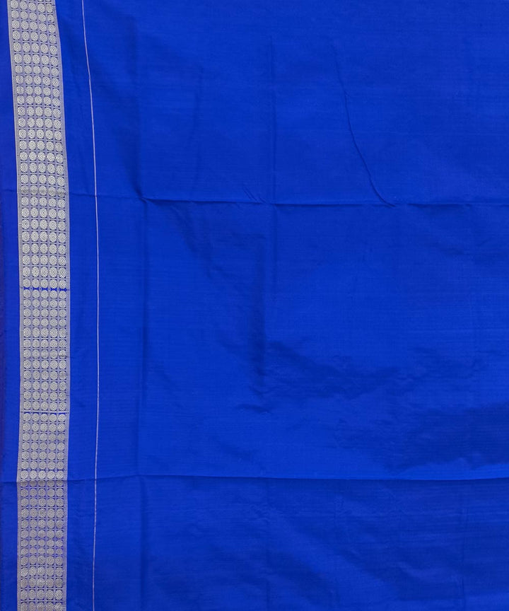 Red navy blue silk handwoven sambalpuri saree