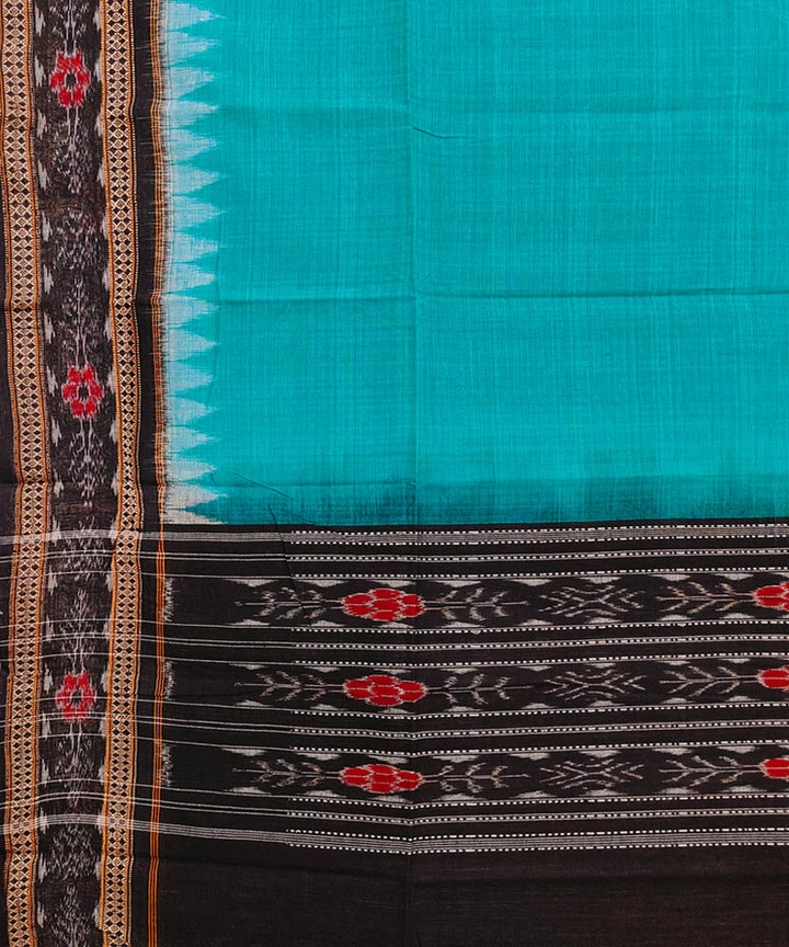 Rama green black handwoven cotton sambalpuri dupatta