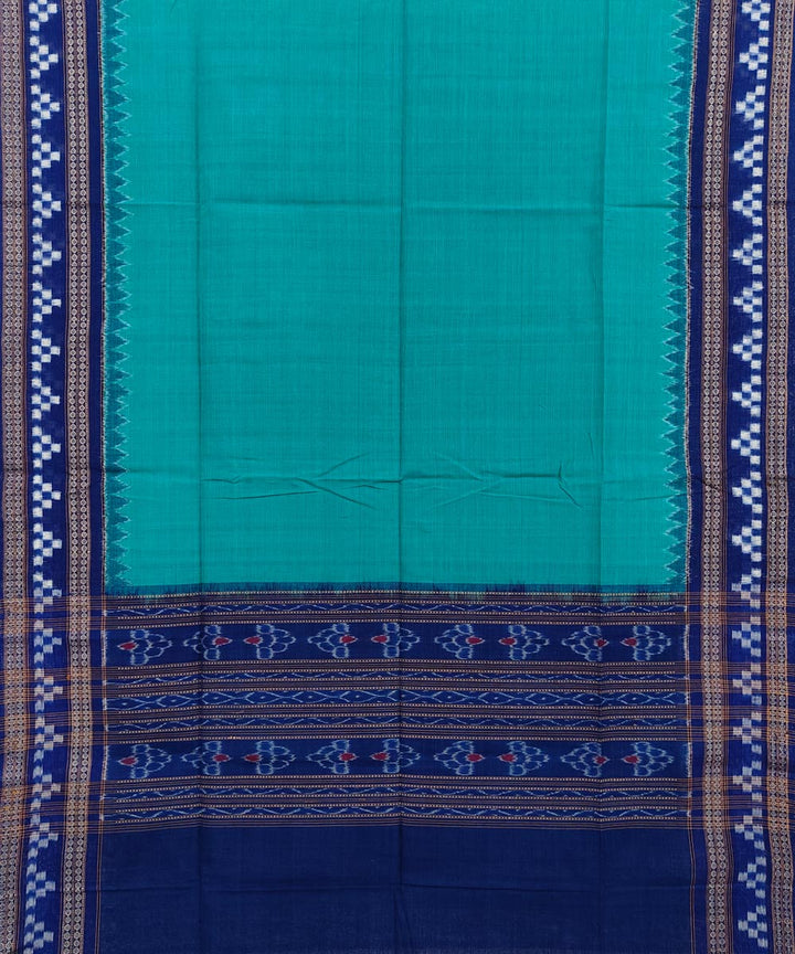 Rama green blue handwoven cotton sambalpuri dupatta