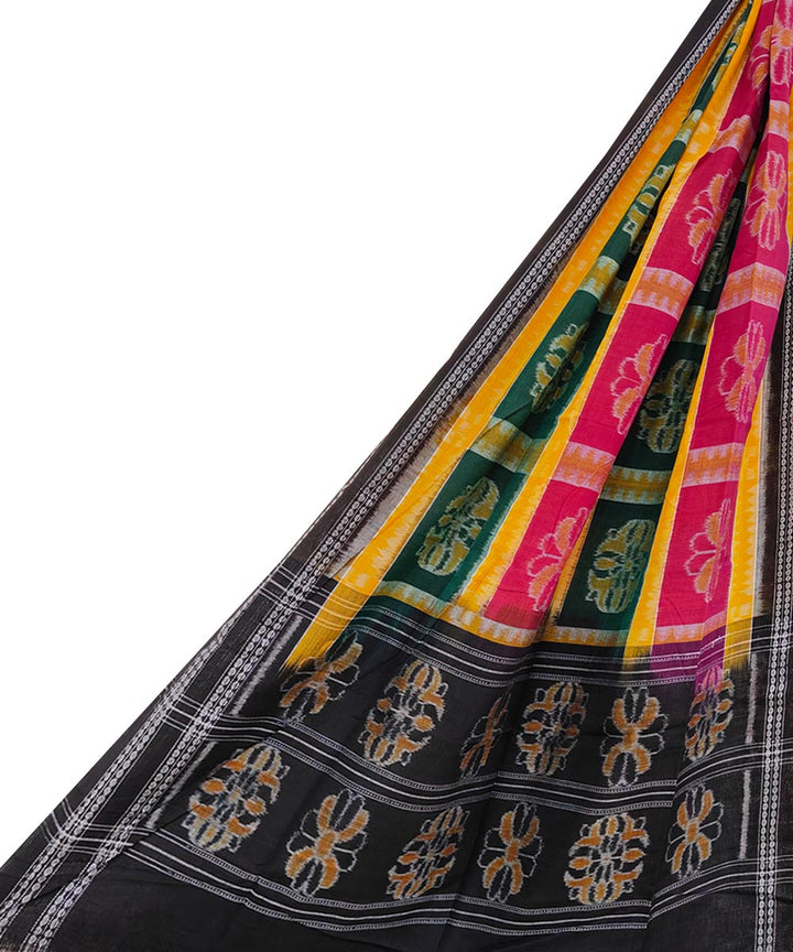 Multicolor handwoven cotton sambalpuri dupatta