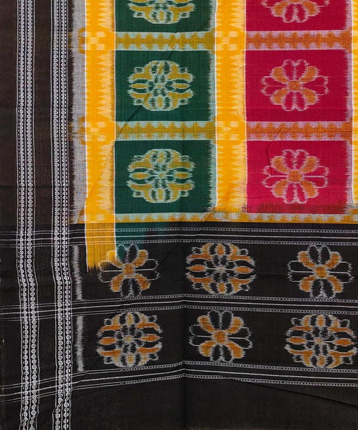 Multicolor handwoven cotton sambalpuri dupatta