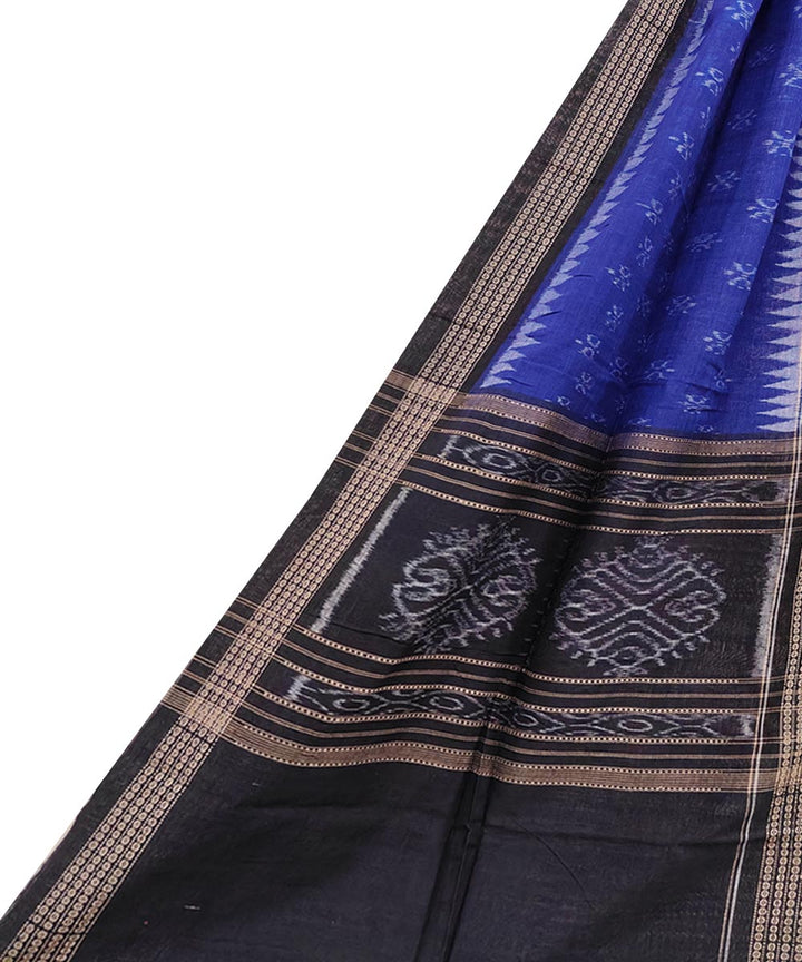 Navy blue black handwoven sambalpuri cotton stole