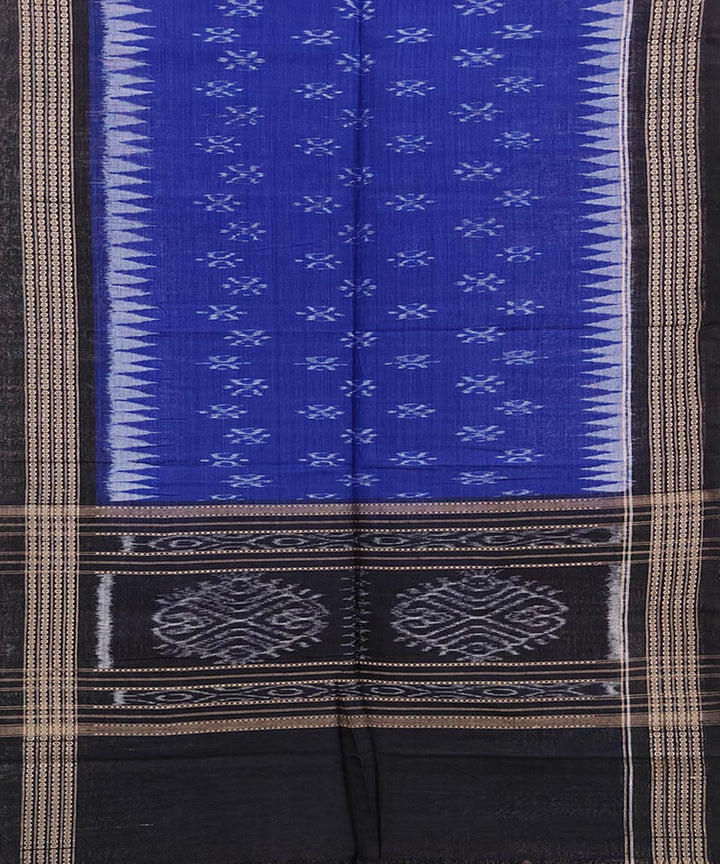 Navy blue black handwoven sambalpuri cotton stole