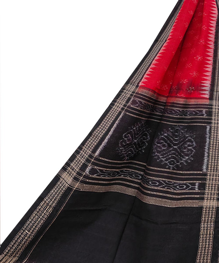 Red black handwoven sambalpuri cotton stole