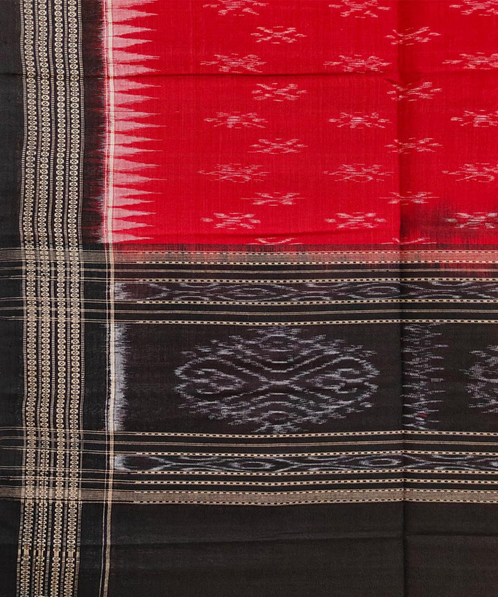 Red black handwoven sambalpuri cotton stole